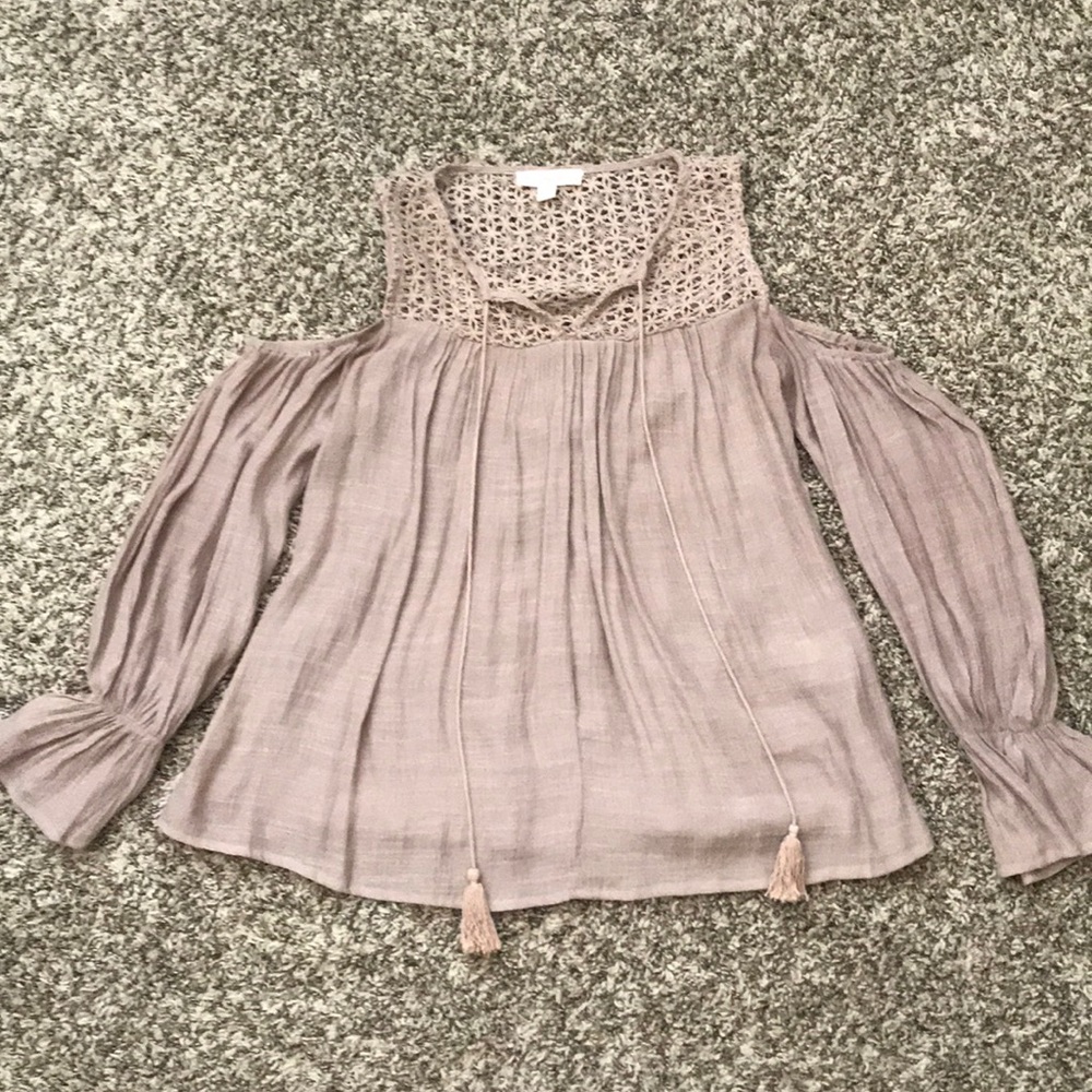 Boho cold shoulder blouse